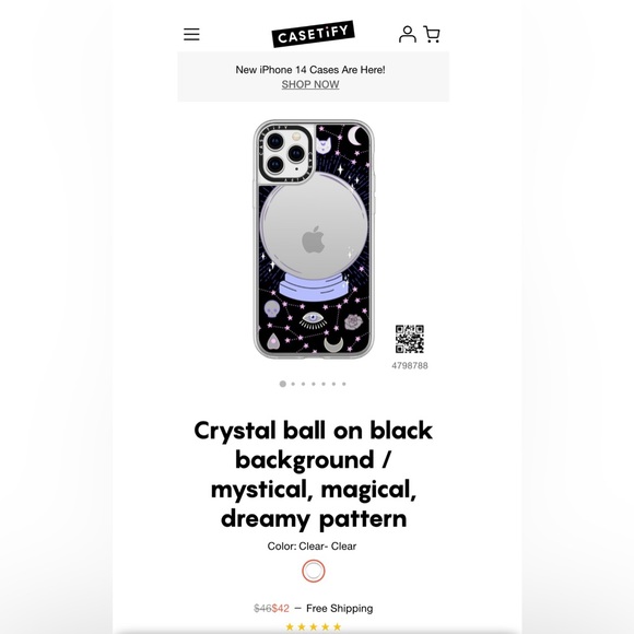 Casetify iPhone 11 Pro Crystal ball on black / mystical, magical, dreamy pattern - Picture 2 of 13